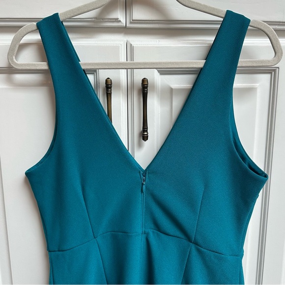 Abercrombie & Fitch Stretch Crepe Midi Dress in Teal Size Large - Picture 6 of 14
